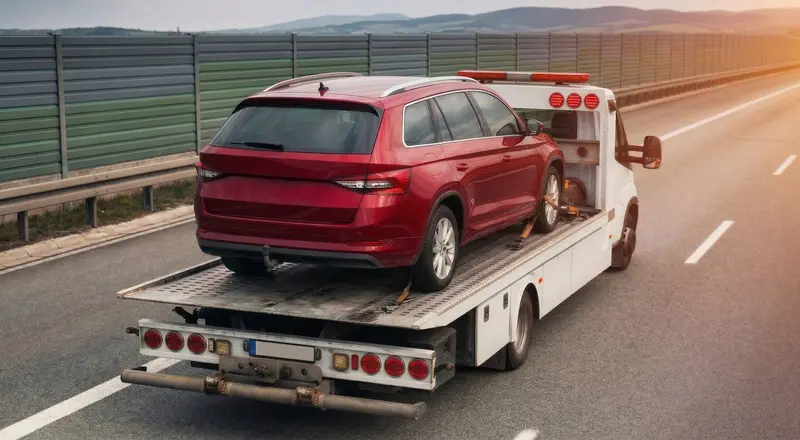 Guincho para carros em Betim – carro sendo carregado em plataforma